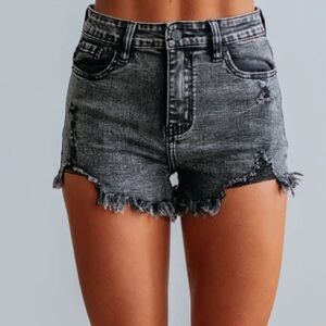KanCan  Kaia Shorts - Vintage Black Jean Shorts Large NEW!